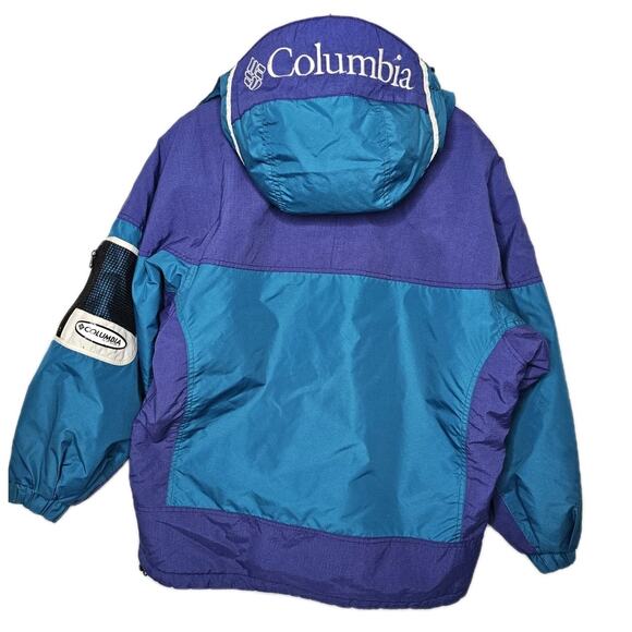 Vintage Columbia Blue Purple Colorblock Jacket Size M - Picture 2 of 10